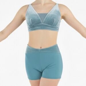 VELVET FOREST VIRIDIAN Dance top VELVET FOREST GROVE shorts XL